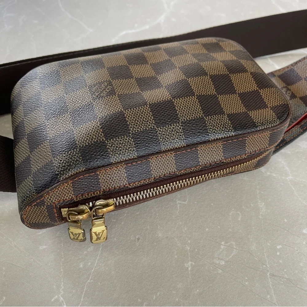 Louis Vuitton Damier Ebene Canvas Geronimos Unisex Crossbody Sling Belt Bag - Picture 7 of 17